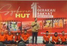 Anies Baswedan di Markas Ormas Gerakan Rakyat, Jalan Ampera, Jakarta Selatan, Jumat (27/2/2026).