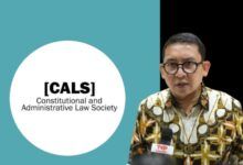 KOLASEE FOTO - Logo Constitution and Administrative Law and Society (CALS) dan Menteri Kebudayaan Fadli Zon