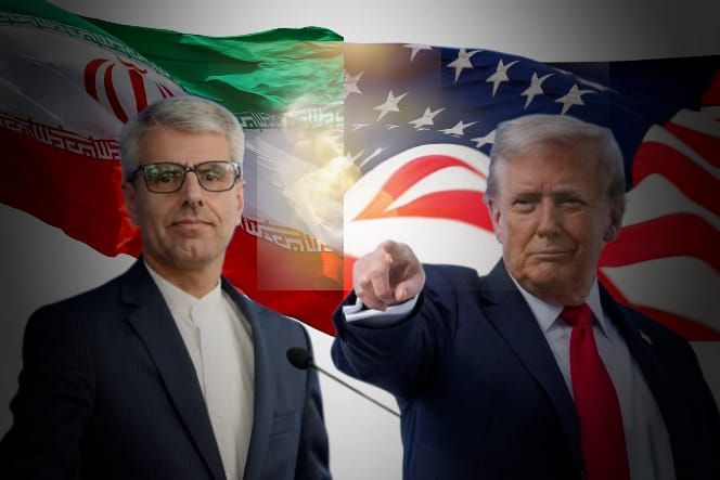 KOLASE FOTO: Juru bicara Kementerian Luar Negeri Iran, Esmail Baghaei dan Presiden Amerika Serikat (AS) Donald Trump