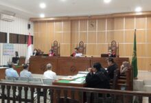 Suasana sidang lanjutan kasus dugaan korupsi Dayang Donna di Pengadilan Negeri Samarinda. (IST)