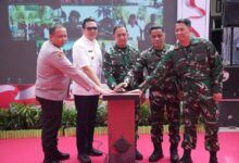 Peresmian jembatan penghubung antara RT 30 Handil Bakti dan RT 23 Simpang Pasir