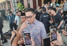 Wali Kota Samarinda, Andi Harun yang dijumpai awak media usia mengikuti kegiatan silaturahmi dan konsolidasi di gedung Mapolresta Samarinda
