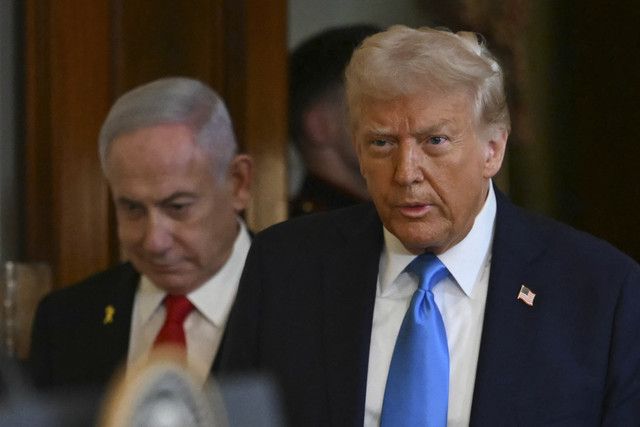 Presiden Amerika Serikat, Donald Trump dan Perdana Menteri Israel, Benjamin Netanyahu