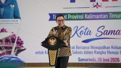 Wali Kota Samarinda, Andi Harun di Acara Puncak Peringatan Hari Kesatuan Gerak (HKG) PKK ke-54 Tingkat Provinsi Kalimantan Timur
