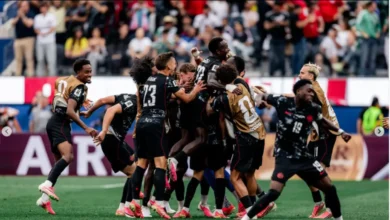 Pemain Timnas Kanada saat merayakan kemenangan atas Afrika Selatan