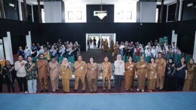 Foto bersama usai Pelatihan Teater bagi Pelajar yang digelar UPTD Taman Budaya Provinsi Kalimantan Timur