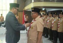 Wali Kota Samarinda, Andi Harun melakukan pelantikan Kwartir Cabang (Kwarcab) Gerakan Pramuka Kota Samarinda masa bakti 2026–2031.