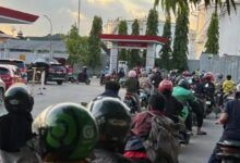 Antrean di SPBU Samarinda
